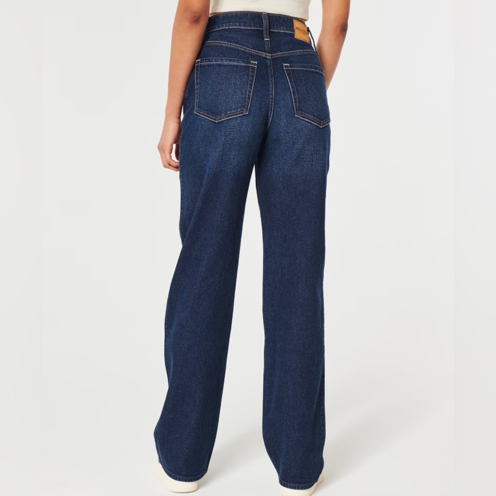 Hollister ULTRA HIGH-RISE DARK WASH DAD JEANS 00L